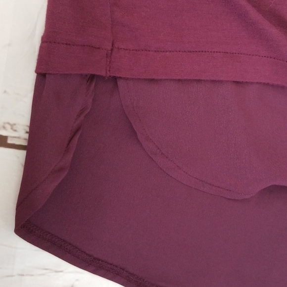 NWT Apt. 9 burgundy embellished tiered hi low tank - Picture 7 of 7